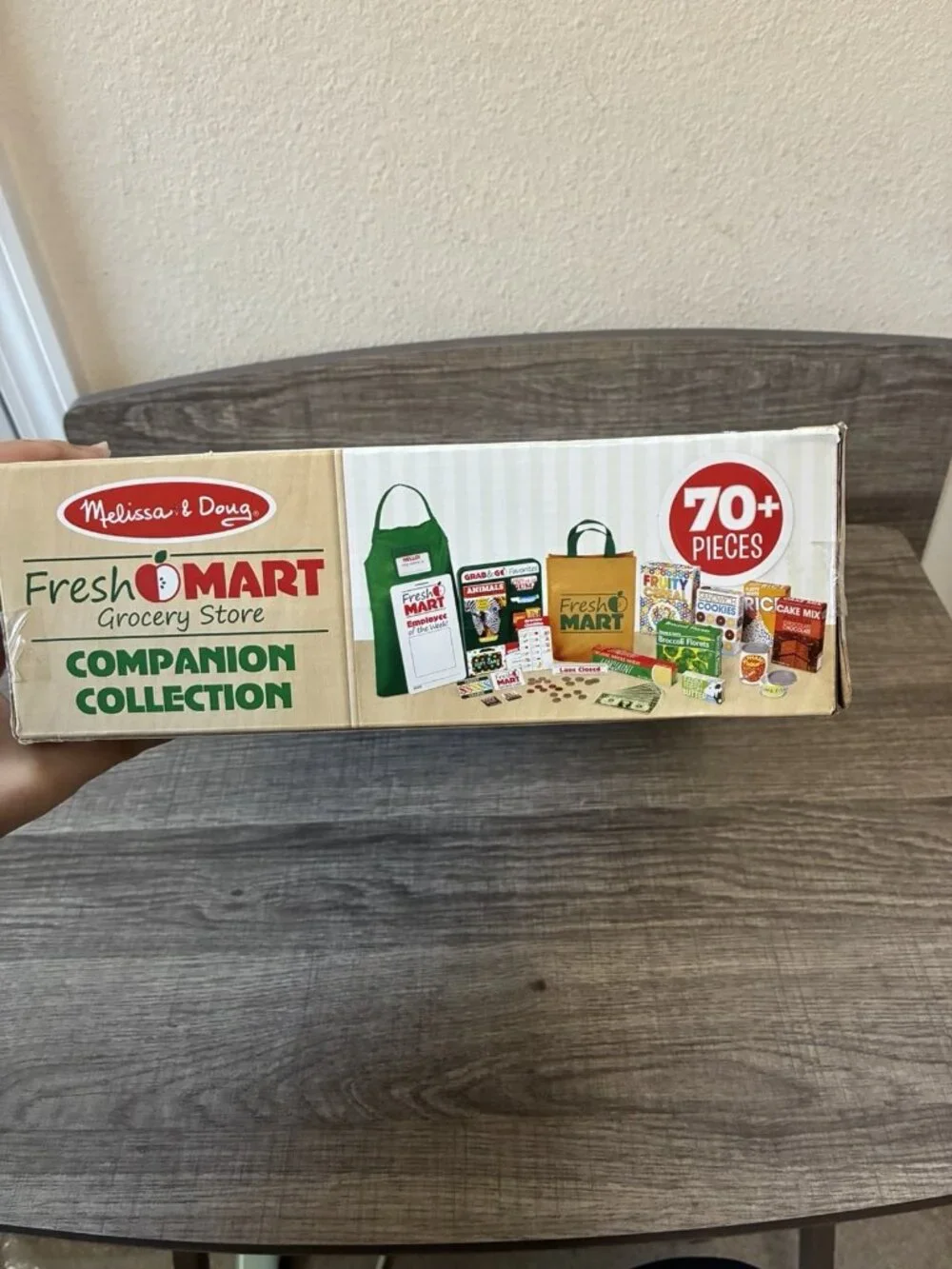 Melissa & Doug Fresh Mart Grocery Store Play Food and Role Play Companion Set